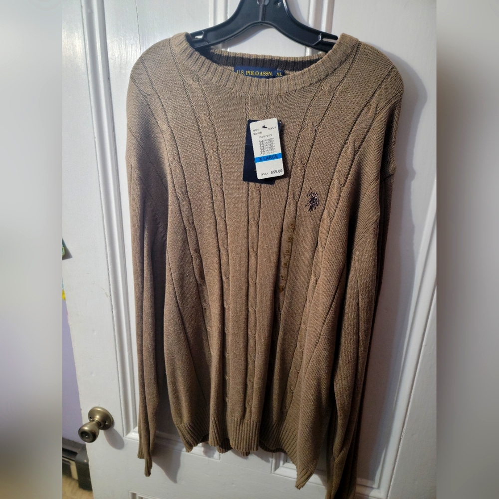U.s. polo assn men xl cable knit sweater